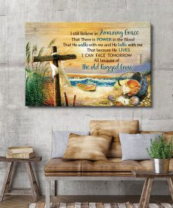 I Still Believe In Amazing Grace - Beautiful Beach Scene Canvas HHN285