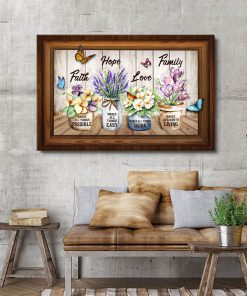 Lovely Vase of Flower Canvas - Faith Makes All Things Possible HN01