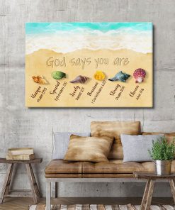 God Says You Are Lovely - Beautiful Christian Canvas HHN278