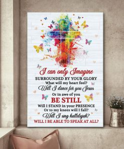 Lovely Cross And Butterfly Canvas - I Can Only Imagine AH149