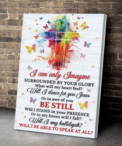 Lovely Cross And Butterfly Canvas - I Can Only Imagine AH149