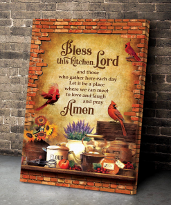 Bless This Kitchen - Unique Christian Canvas HIH24