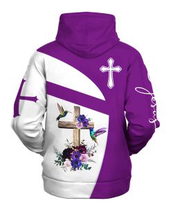 Faith Over Fear Premium Microfleece Zipper Hoodie | Christian Apparel