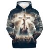 Durable Microfleece Hoodie Jesus Faith Over Fear for Men and Women