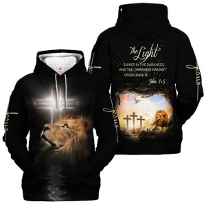 Inspirational Scripture Hoodie The Light Shines in the Darkness