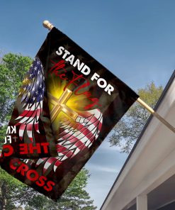 Unique Eagle Wing And Cross Flag - Kneel For The Cross AH152