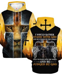 Christian Premium Microfleece Hoodie | Faith-Inspired ApparelI Would Rather Stand With  And Be Judged By The World Than To Stand With The World And Be Judged By  Microflecee Hoodie/Zip Hoodie - For Men and Women