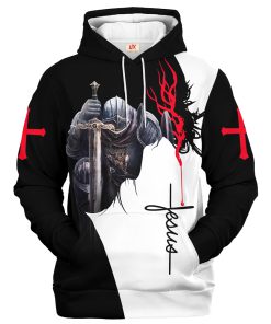 Christian Microfleece Hoodie – I Would Rather Stand With  | For Men & Women