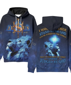 Christian Premium Microfleece Hoodie | Faith-Inspired ApparelI Would Rather Stand With  And Be Judged By The World Than To Stand With The World And Be Judged By  Microflecee Hoodie/Zip Hoodie - For Men and Women