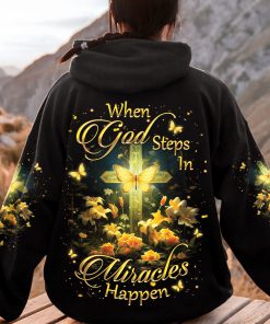 When God Steps In Miracles Happen Premium Microfleece Hoodie/Zip Hoodie - For Men and Women When God Steps In Miracles Happen Premium Microfleece Hoodie/Zip Hoodie - For Men and Women