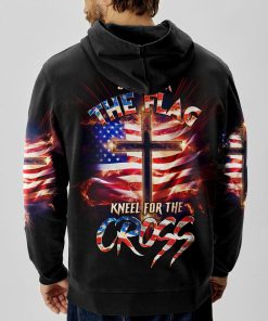 Stand For The Flag Kneel For The Cross Premium Microfleece Hoodie/Zip Hoodie - For Men and Women Stand For The Flag Kneel For The Cross Premium Microfleece Hoodie/Zip Hoodie - For Men and Women