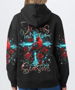 Jesus The Reason Cardinal Christmas Premium Microfleece Hoodie/Zip Hoodie - For Men and Women Jesus The Reason Cardinal Christmas Premium Microfleece Hoodie/Zip Hoodie - For Men and Women