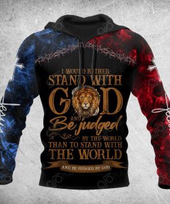 Christian Premium Microfleece Hoodie | Faith-Inspired ApparelI Would Rather Stand With  And Be Judged By The World Than To Stand With The World And Be Judged By  Microflecee Hoodie/Zip Hoodie - For Men and Women