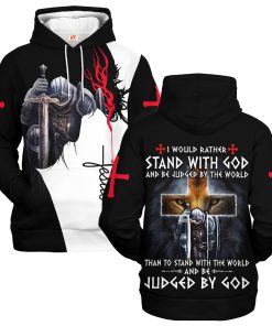 Christian Microfleece Hoodie – I Would Rather Stand With  | For Men & Women