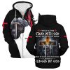 Christian Zipper Hoodie I Would Rather Stand By God Design