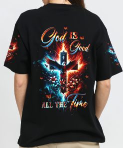 God Is Good All The Time Cross Eagle Women's All Over Print T-Shirt