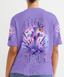 All My Hope Is In Jesus Lavender Women's All Over Print T-Shirt