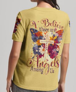 I Believe There Are Angels Among Us Women's All Over Print T-Shirt