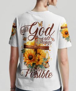 With God All Things Are Possible Women's All Over Print T-Shirt