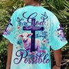 I Believe In God Cross Floral Women's All Over Print T-Shirt