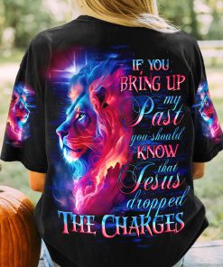 Jesus Dropped The Charges Lion Women's All Over Print T-Shirt