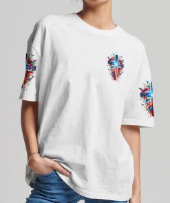 I Believe In God Cross Floral Women's All Over Print T-Shirt
