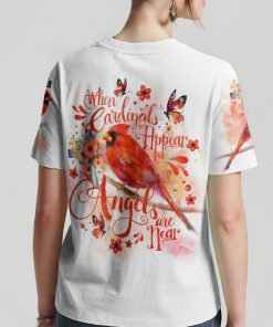 When Cardinals Appear Angels Are Near Women's All Over Print T-Shirt