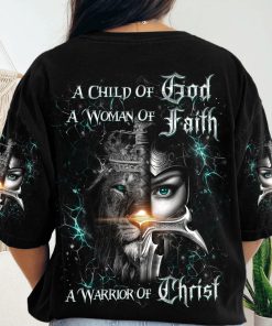 A Child Of God A Woman Of Faith Women's All Over Print T-Shirt A Child Of God A Woman Of Faith Women's All Over Print T-Shirt