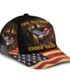 One Nation Under God American Flag Eagle All-Over Print Classic Cap